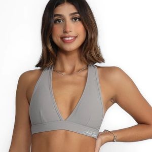 Allure the brand halter sports bra BLACK